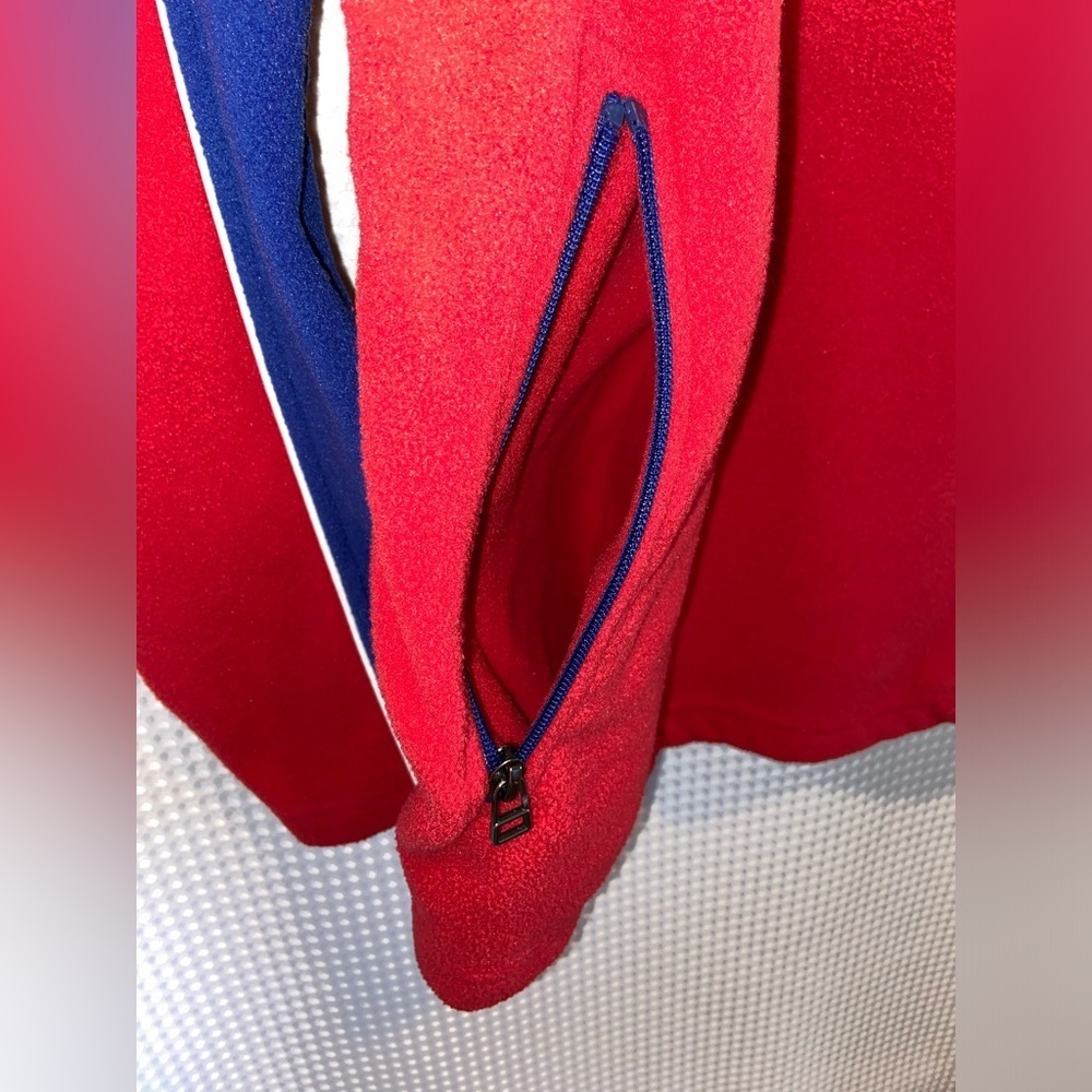 NHL vintage Montreal Canadiens red fleece 1/4 zip sweater size medium - Picture 6 of 13
